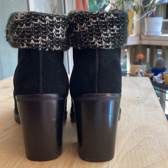 Chinese Laundry Marvel Knit Cuff Black Bootie 9.5/40.5 Ankle Boots Shoes EUC - Picture 4 of 13
